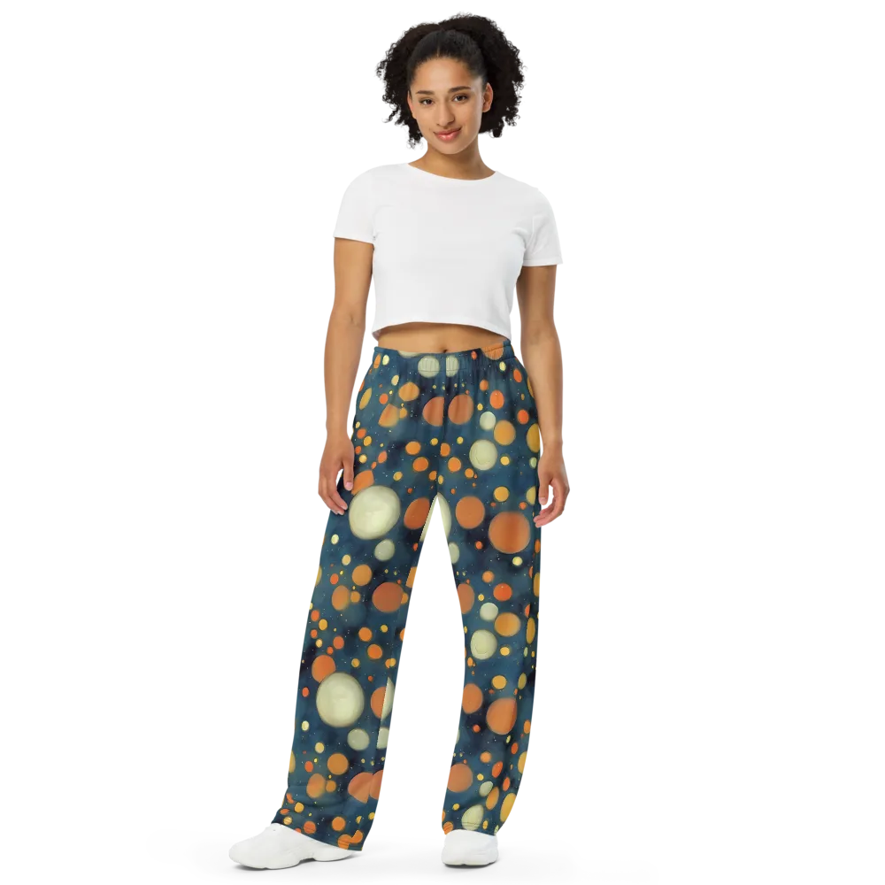 Midnight Orbs on Wide-Leg Pants — Front