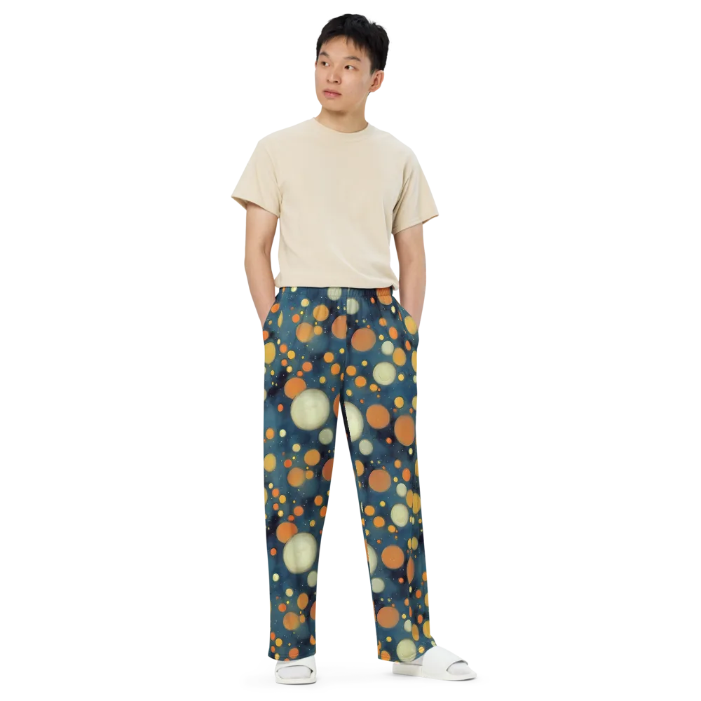 Midnight Orbs on Wide-Leg Pants — Front