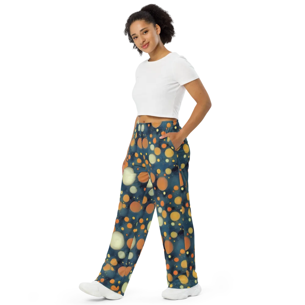Midnight Orbs on Wide-Leg Pants — Left Front