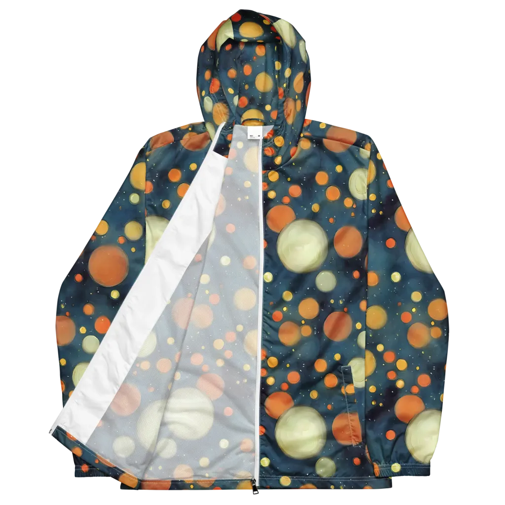 Midnight Orbs on Men's Windbreaker — Front