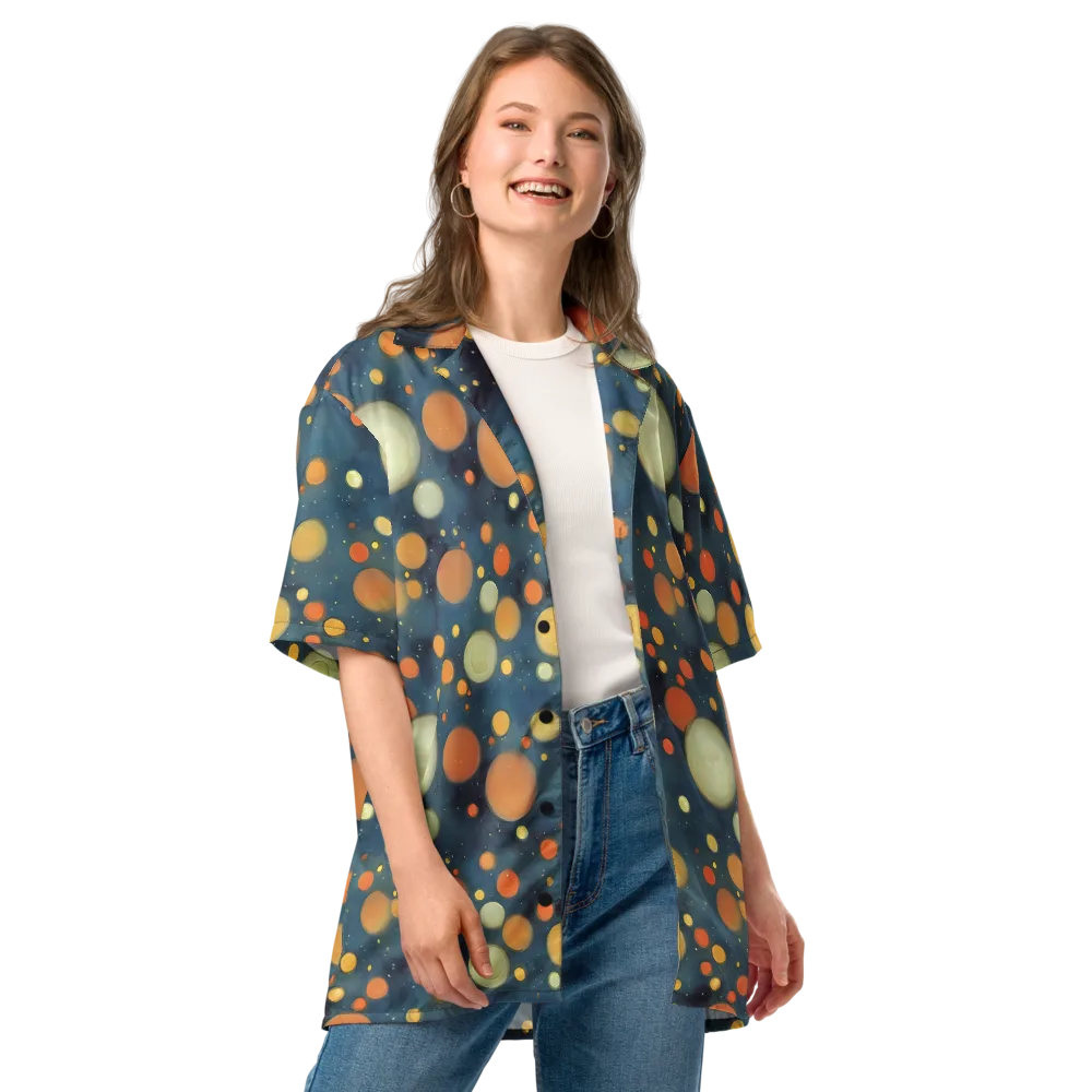 Midnight Orbs on Button Shirt — Front