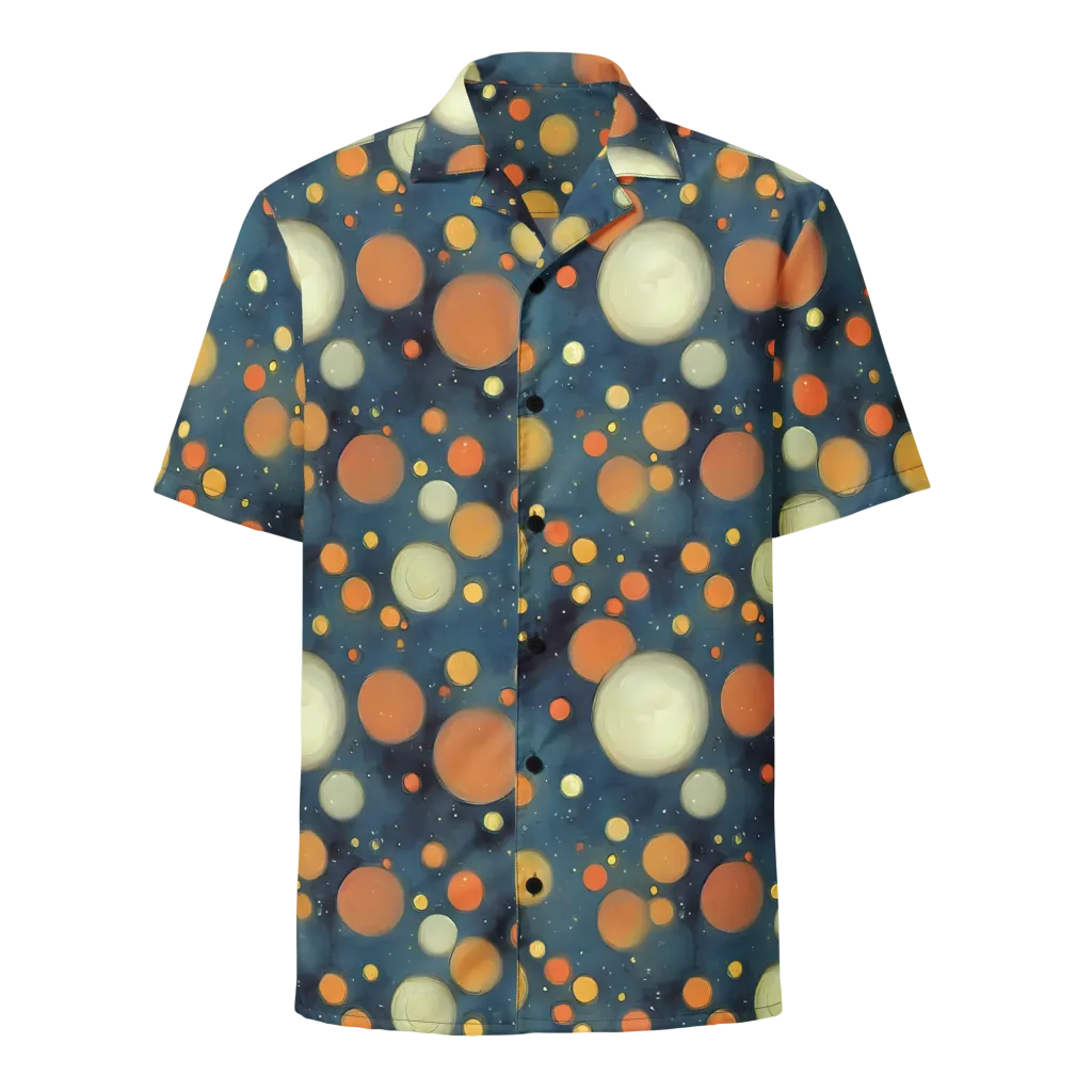 Midnight Orbs on Button Shirt — Front