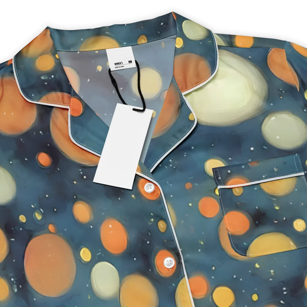 Midnight Orbs on Women's Short Sleeve Pajama Top — Product details