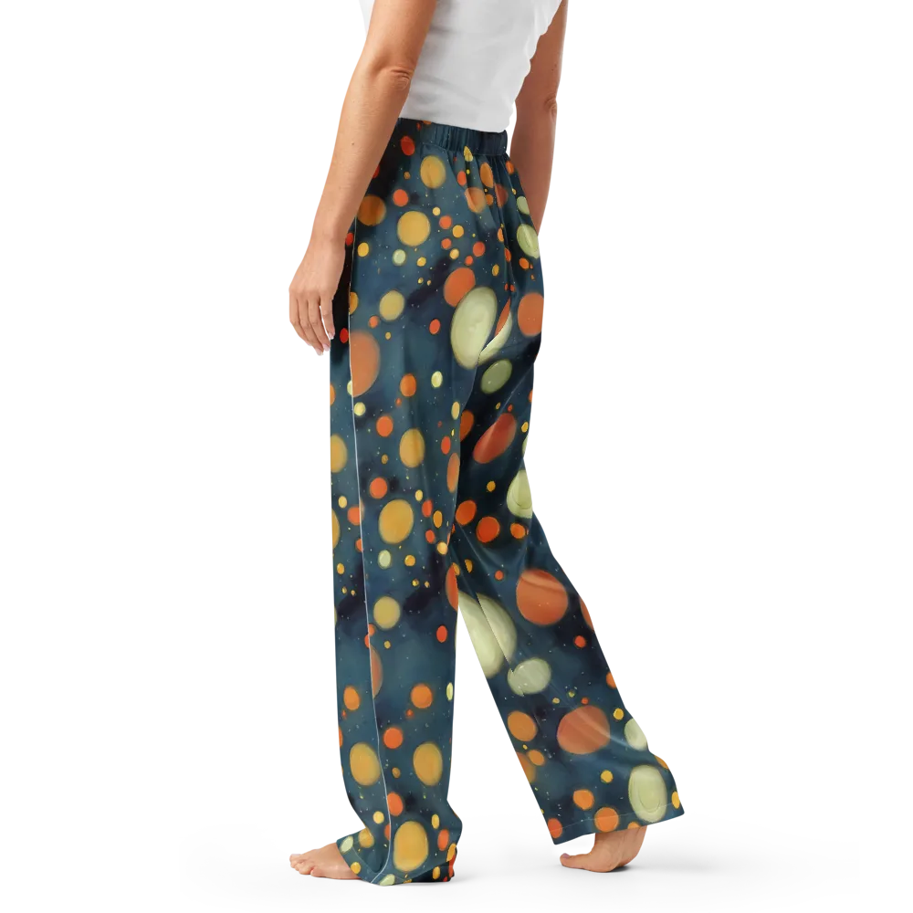Midnight Orbs on Women's Pajama Pants — Left