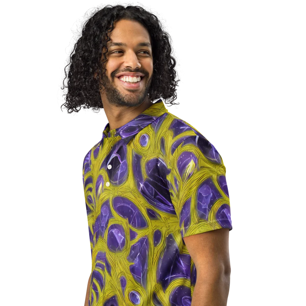 Violet Nerve on Men's Slim Fit Polo Shirt — Left Front