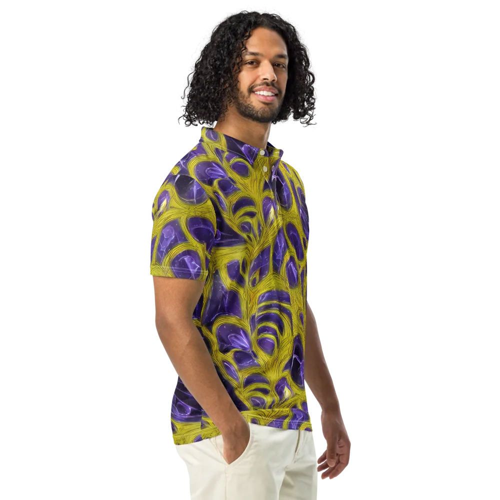Violet Nerve on Men's Slim Fit Polo Shirt — Right Front