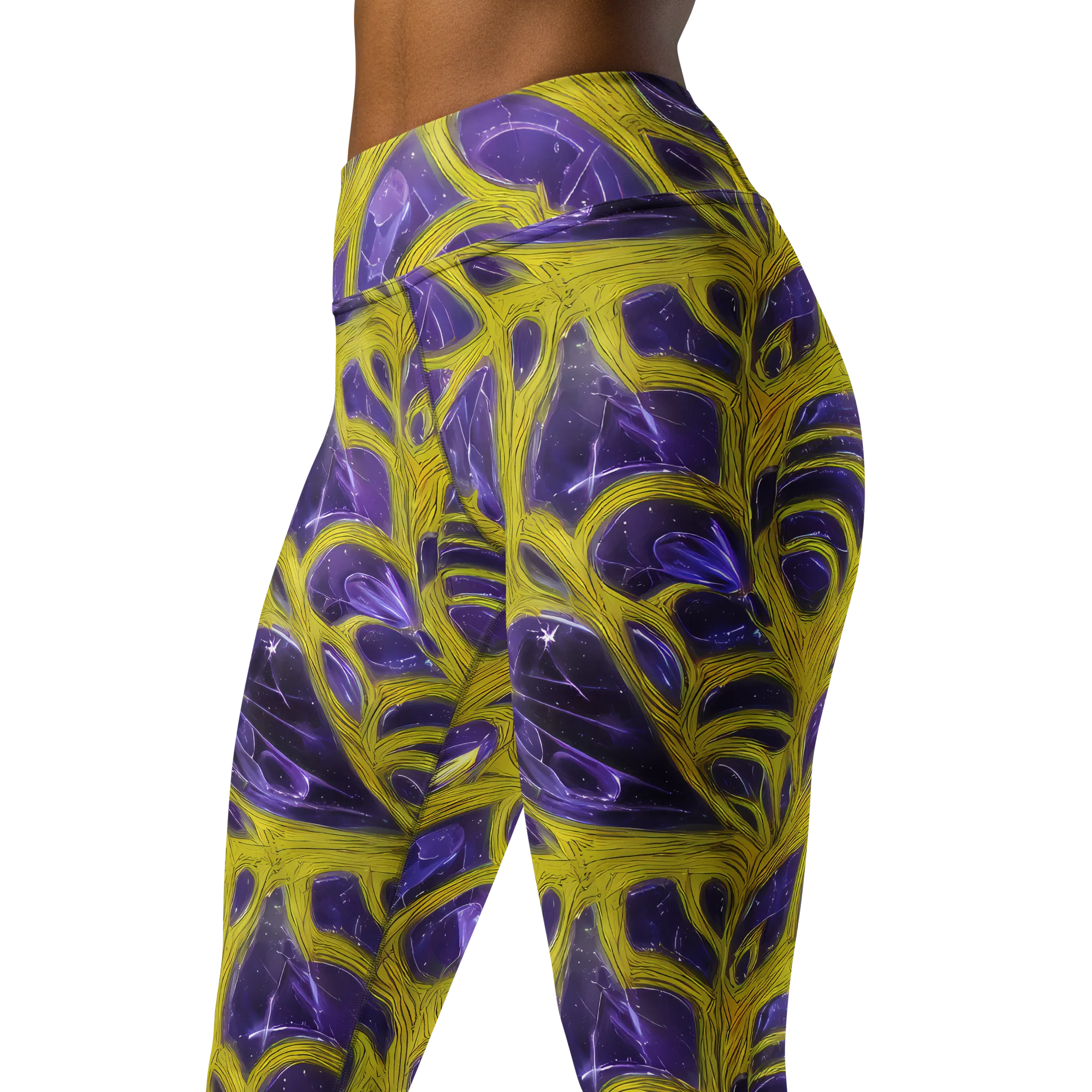 Violet Nerve on Yoga Leggings — Left Front
