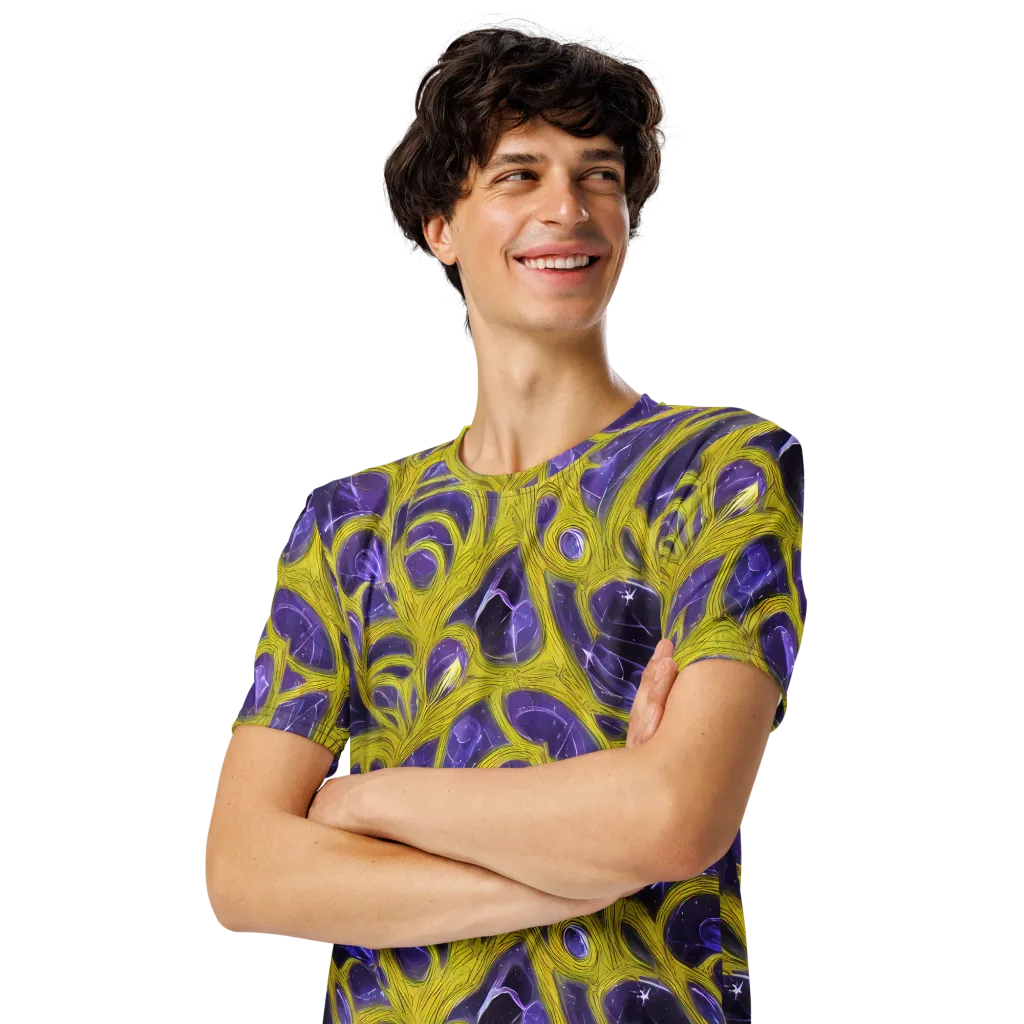 Violet Nerve on Men's Crew Neck T-Shirt — Left Front
