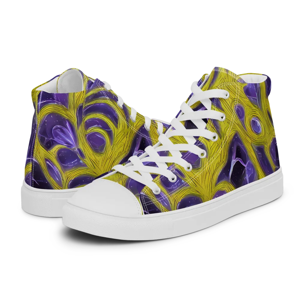 Violet Nerve on Women's High Top Canvas Shoes — Left