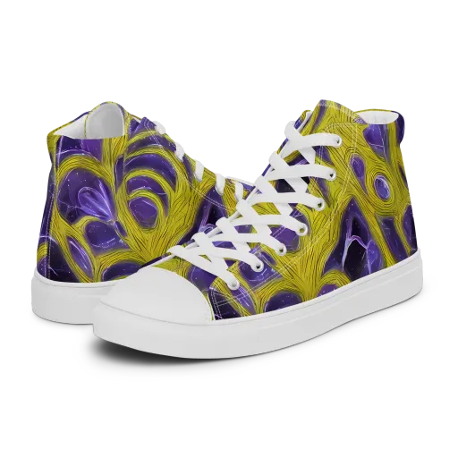 Violet Nerve on a Women's High Top Canvas Shoes