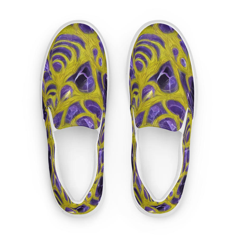 Violet Nerve on Men's Slip-On Canvas Shoes — Front
