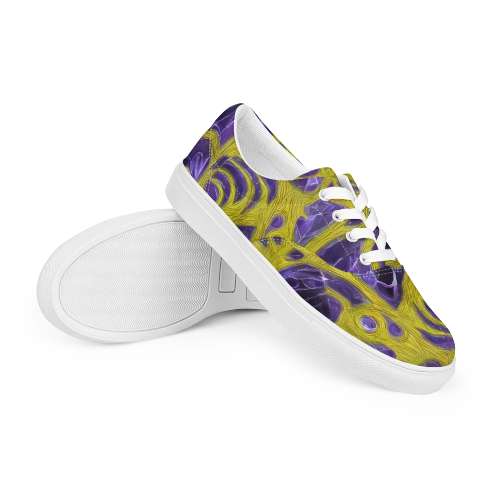 Violet Nerve on Men's Lace-Up Canvas Shoes — Right Front