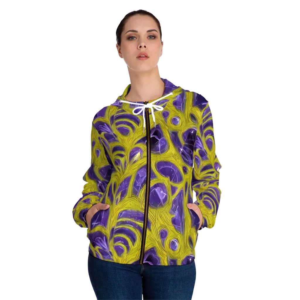 Violet Nerve on Women's Full-Zip Hoodie — Front On Person