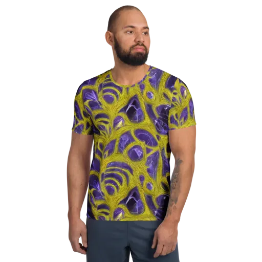 Violet Nerve on a Men's Athletic T-Shirt