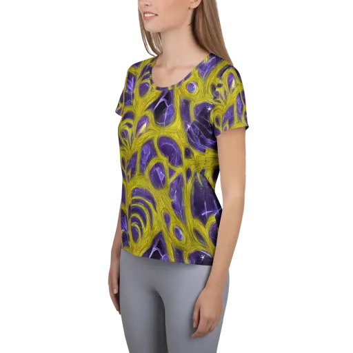 Violet Nerve on a Women's Athletic T-Shirt