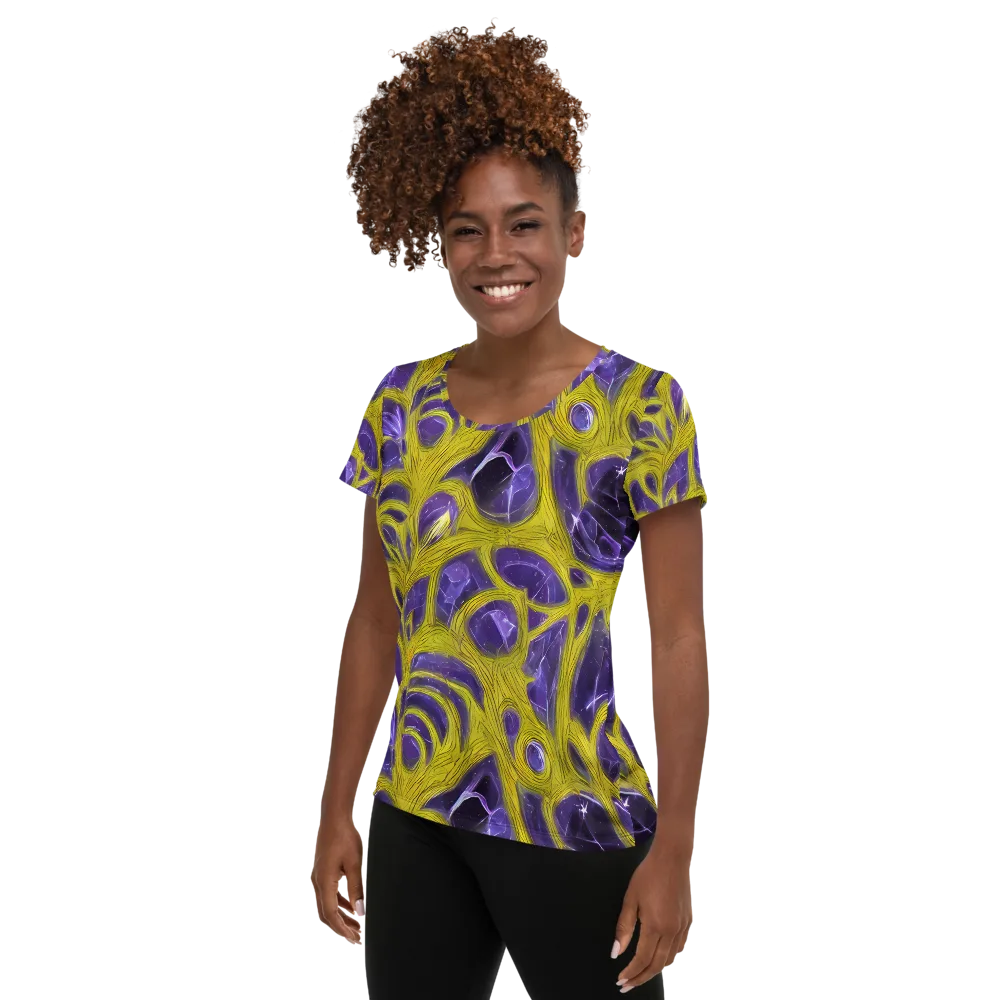 Violet Nerve on Women's Athletic T-Shirt — Left