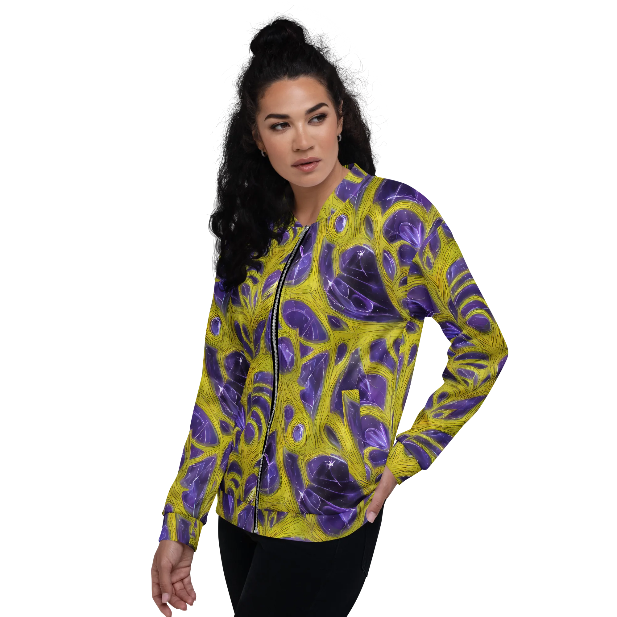 Violet Nerve on Bomber Jacket — Left