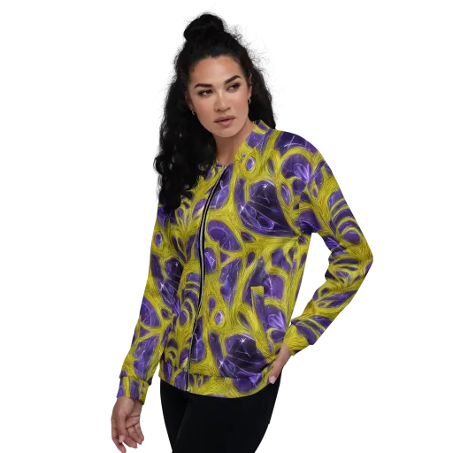 Violet Nerve on a Bomber Jacket
