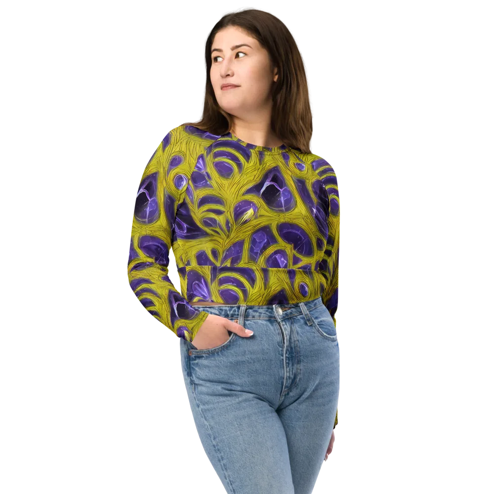 Violet Nerve on Long Sleeve Crop Top — Front