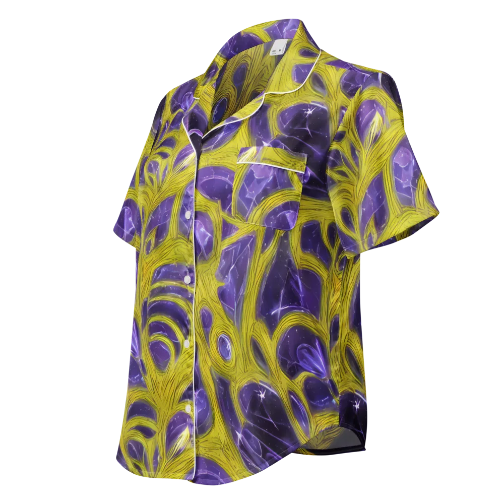 Violet Nerve on Women's Short Sleeve Pajama Top — Left Front