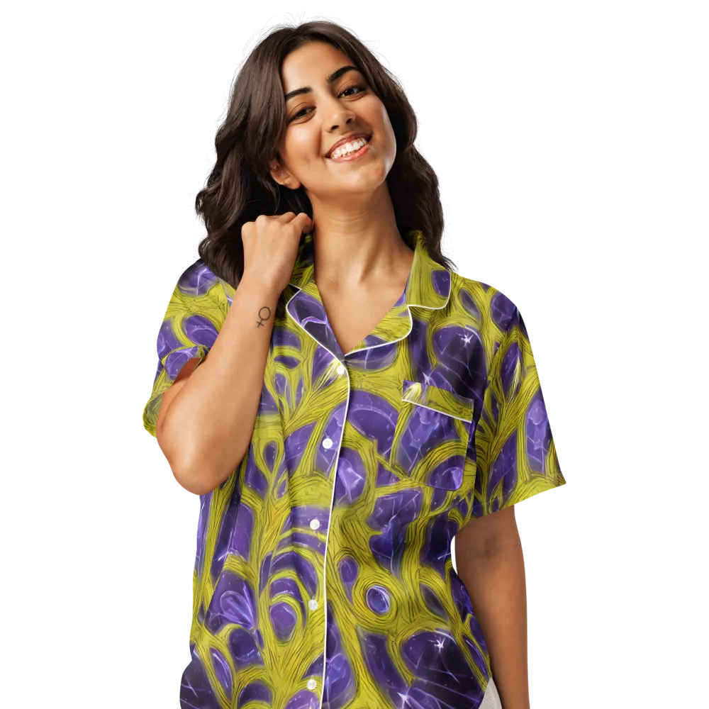 Violet Nerve on Women's Short Sleeve Pajama Top — Front