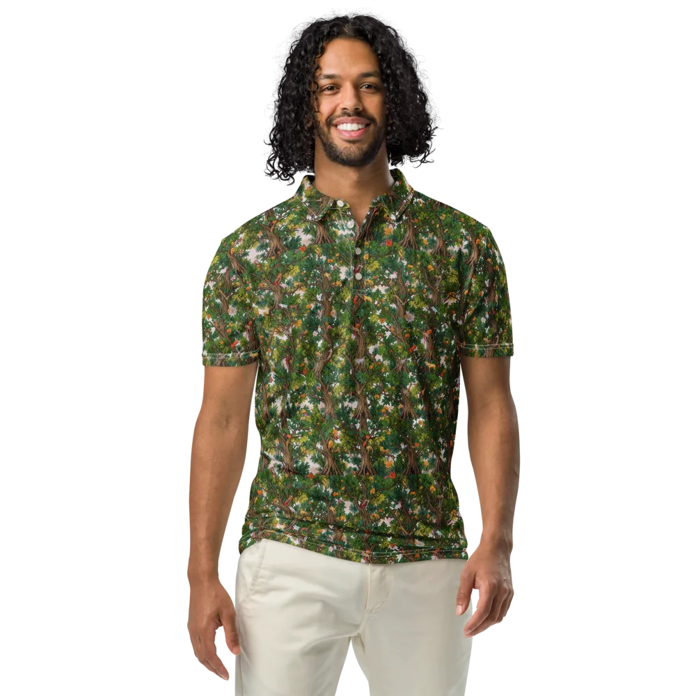Jungle Canopy on Men's Slim Fit Polo Shirt — Front