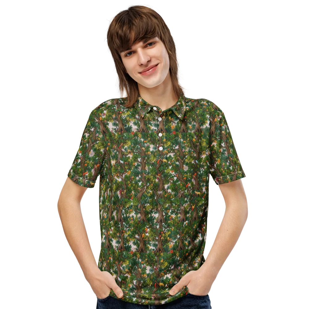 Jungle Canopy on Men's Slim Fit Polo Shirt — Front