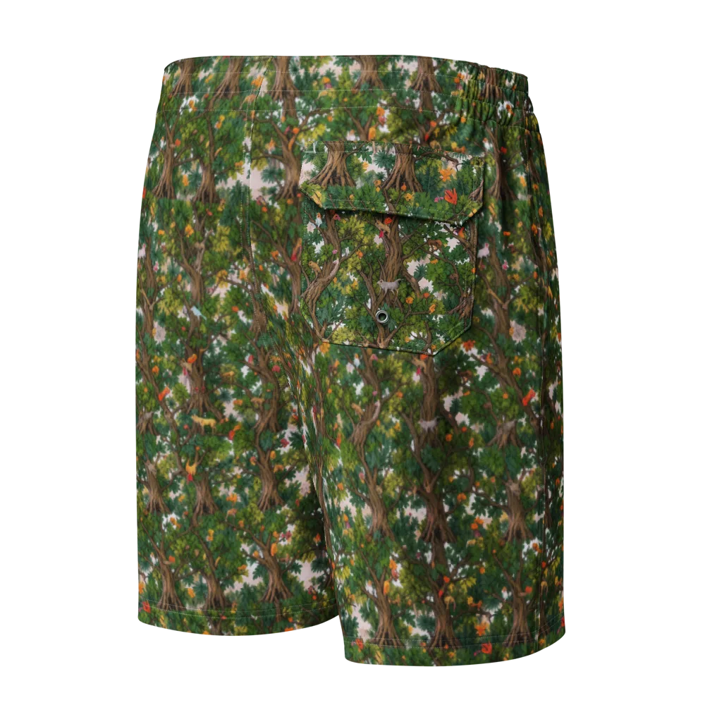 Jungle Canopy on Men's Board Shorts — Back