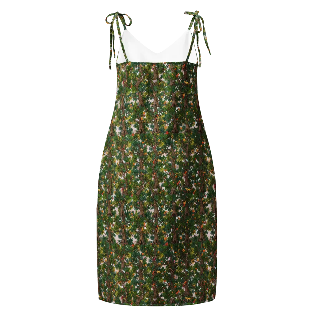 Jungle Canopy on Slip Dress — Back