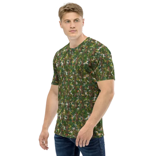 Jungle Canopy on a Men's Crew Neck T-Shirt