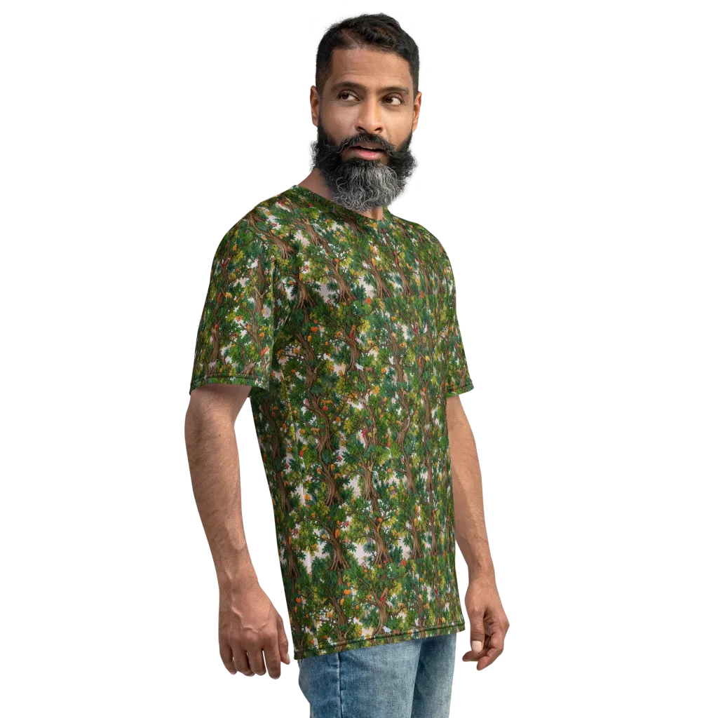 Jungle Canopy on Men's Crew Neck T-Shirt — Right