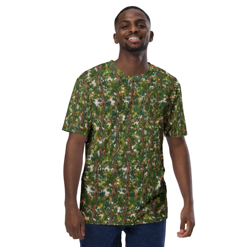 Jungle Canopy on Men's Crew Neck T-Shirt — Front