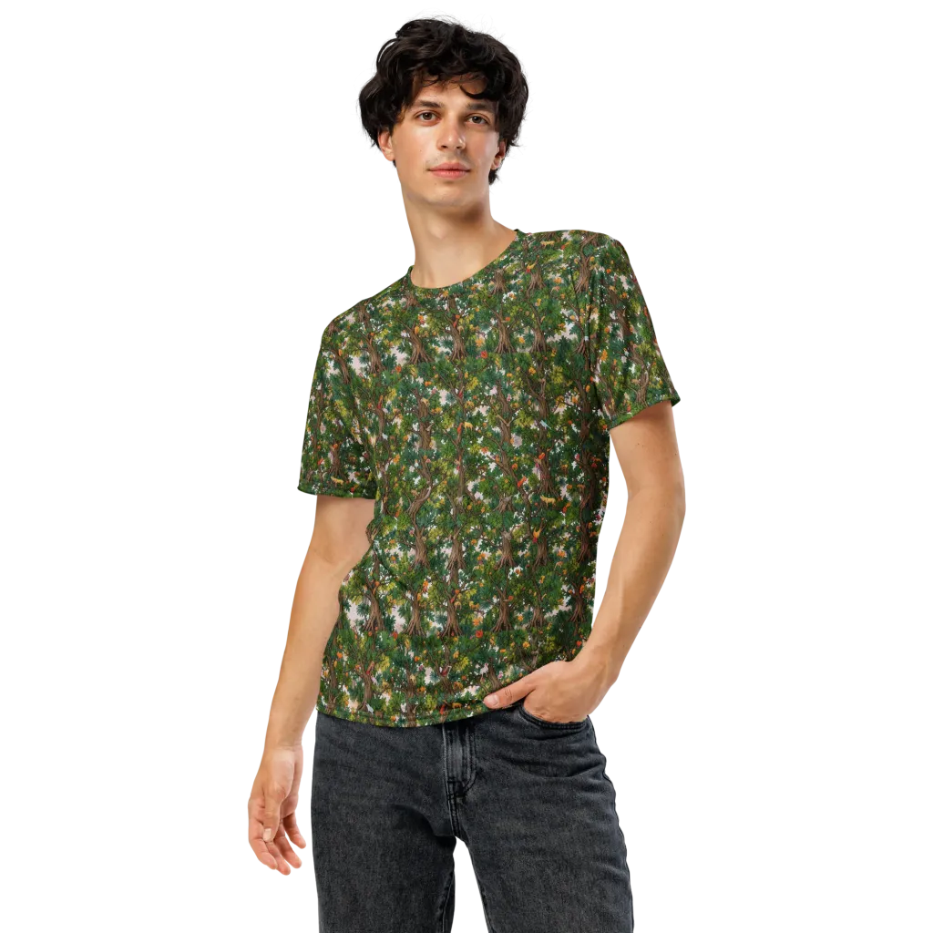 Jungle Canopy on Men's Crew Neck T-Shirt — Front