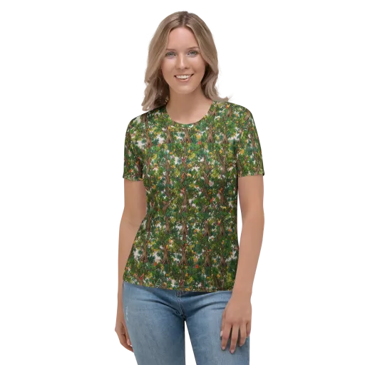 Jungle Canopy on a Women's Crew Neck T-Shirt