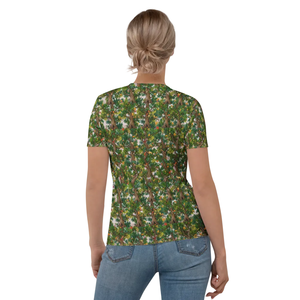 Jungle Canopy on Women's Crew Neck T-Shirt — Back