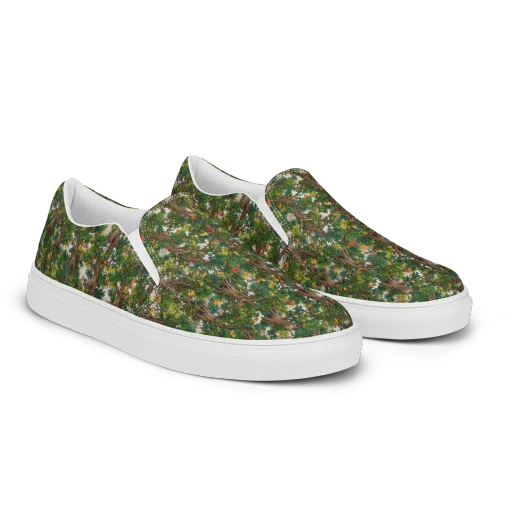 Jungle Canopy on a Men's Slip-On Canvas Shoes