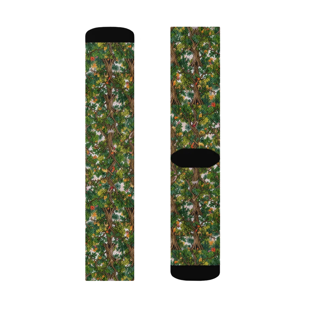Jungle Canopy on Socks — Right Sock