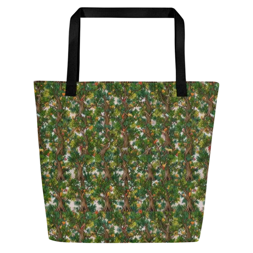 Jungle Canopy on a Large Tote Bag W/ Pocket