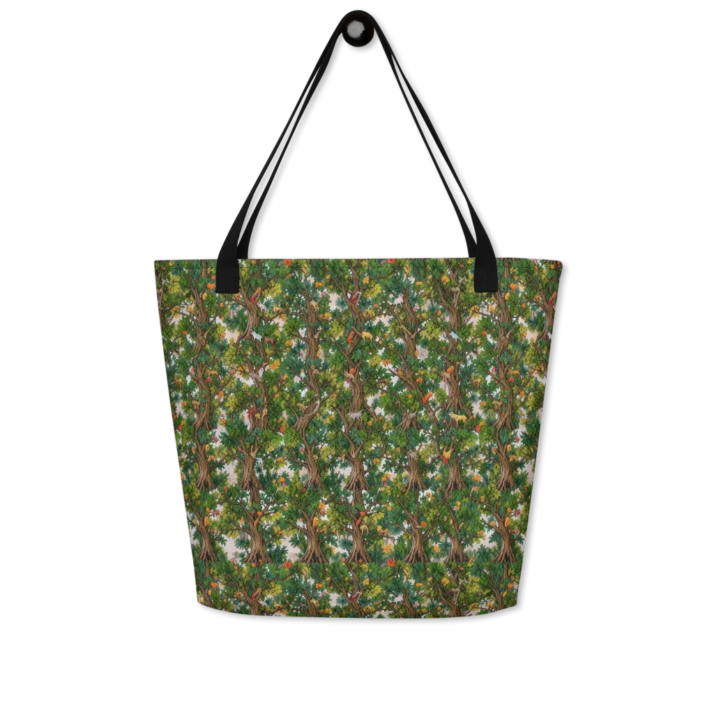 Jungle Canopy on Large Tote Bag W/ Pocket — Front