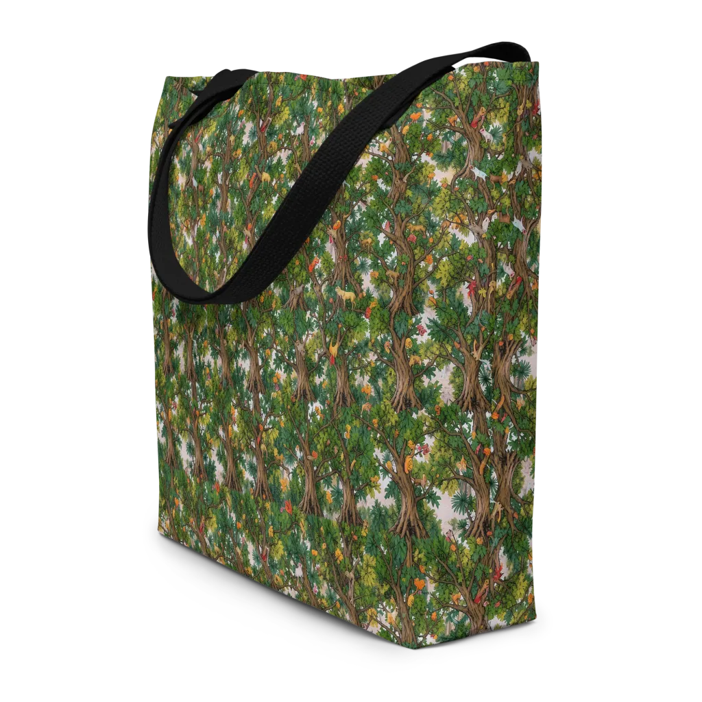 Jungle Canopy on Large Tote Bag W/ Pocket — Front