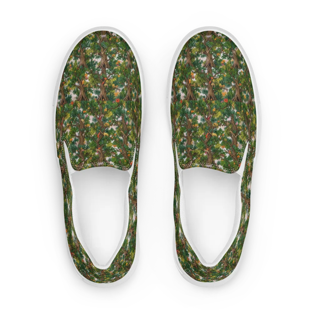 Jungle Canopy on Women's Slip-On Canvas Shoes — Front