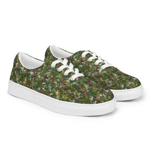 Jungle Canopy on a Men's Lace-Up Canvas Shoes