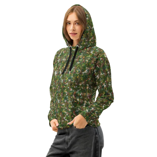 Jungle Canopy on a Cotton Hoodie