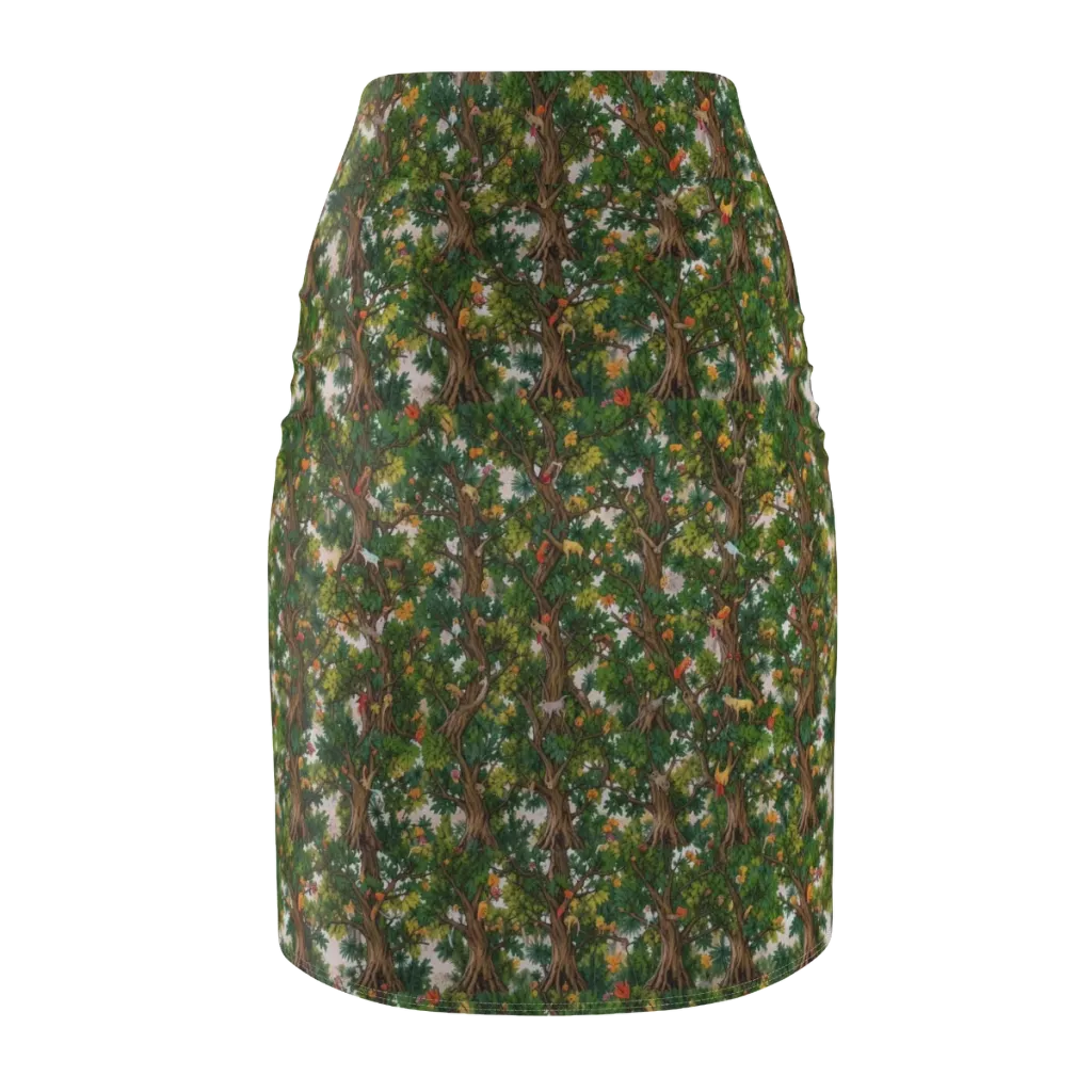 Jungle Canopy on Pencil Skirt — Back