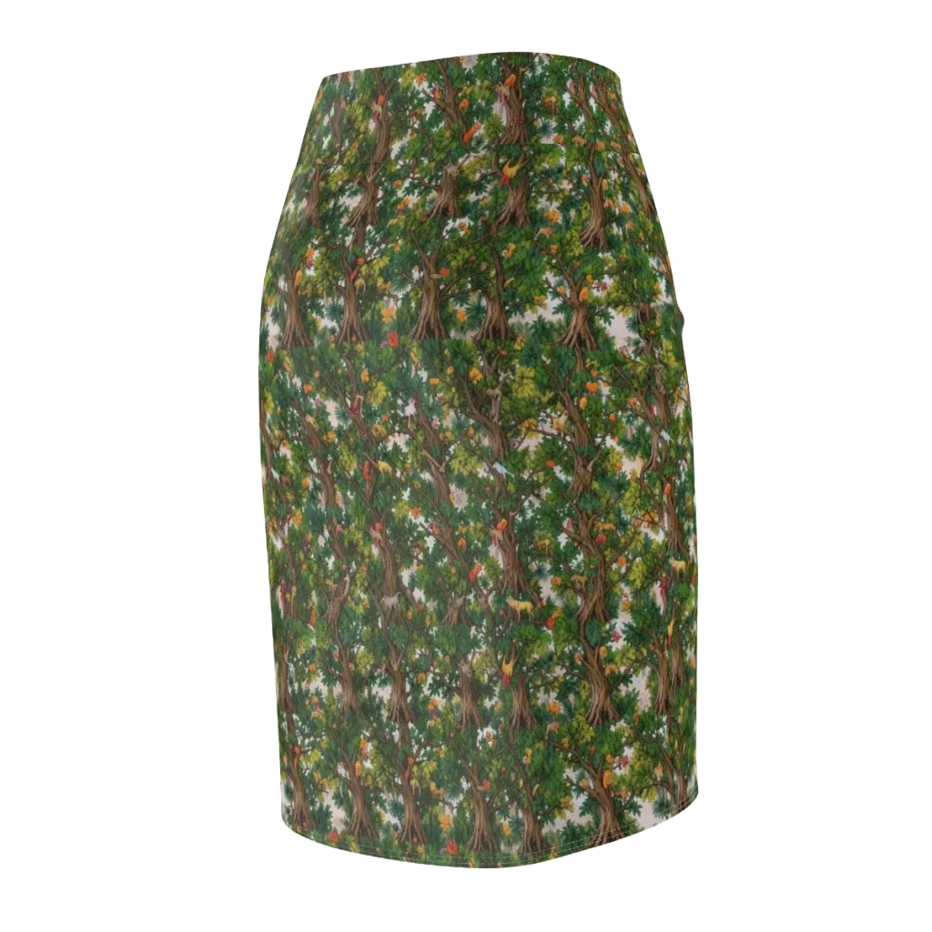 Jungle Canopy on Pencil Skirt — Back Side