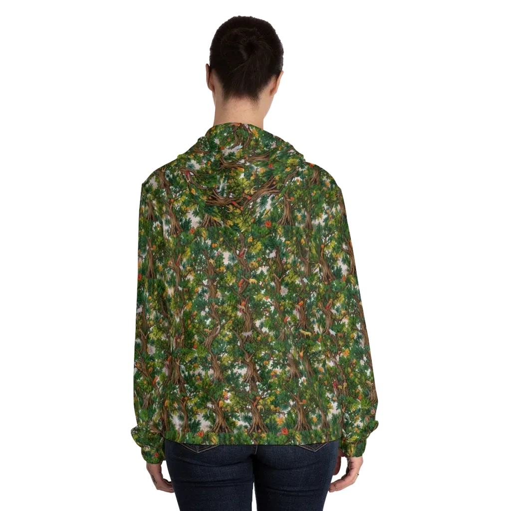 Jungle Canopy on Women's Full-Zip Hoodie — Back On Person