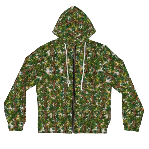 Jungle Canopy on a Women's Full-Zip Hoodie