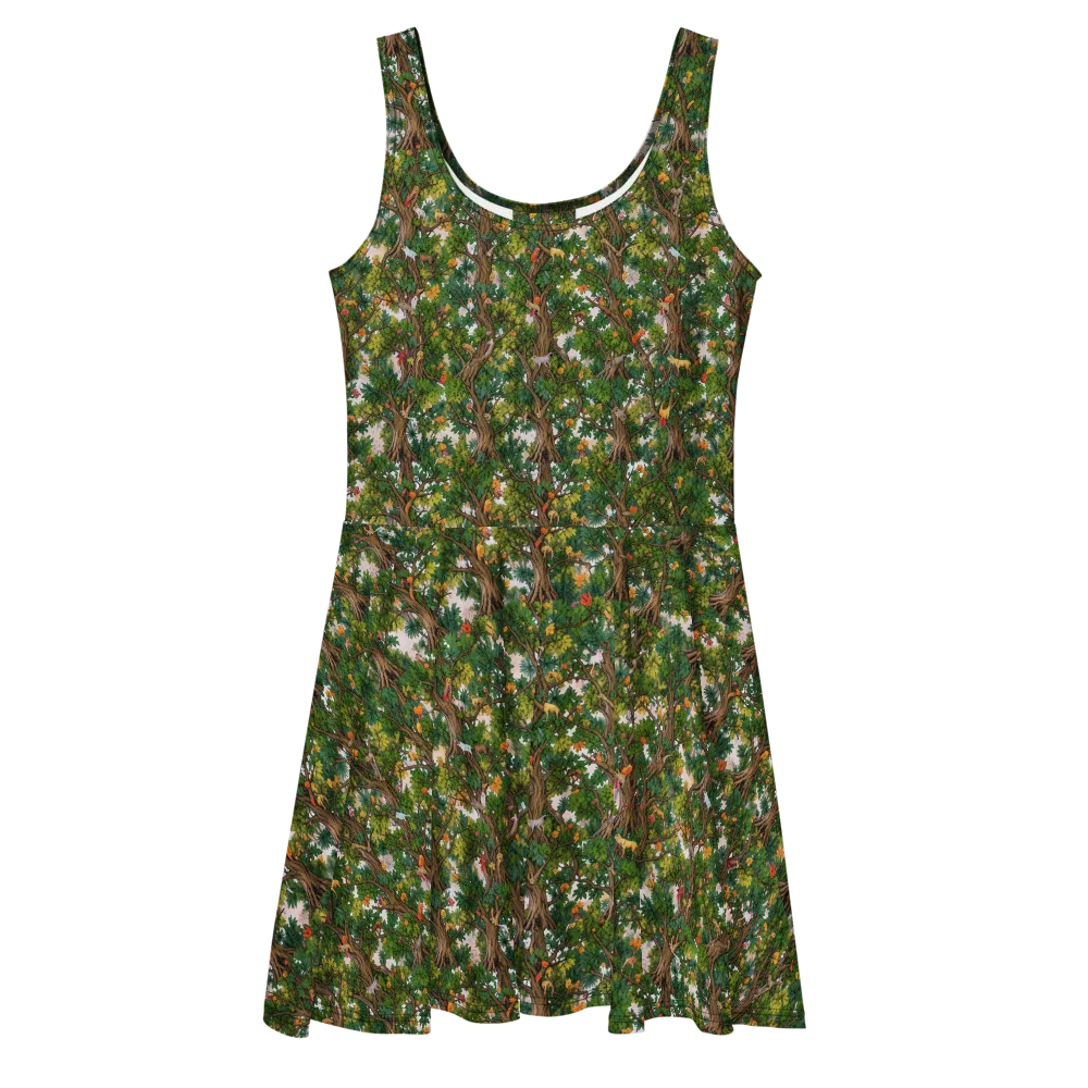 Jungle Canopy on Skater Dress — Front