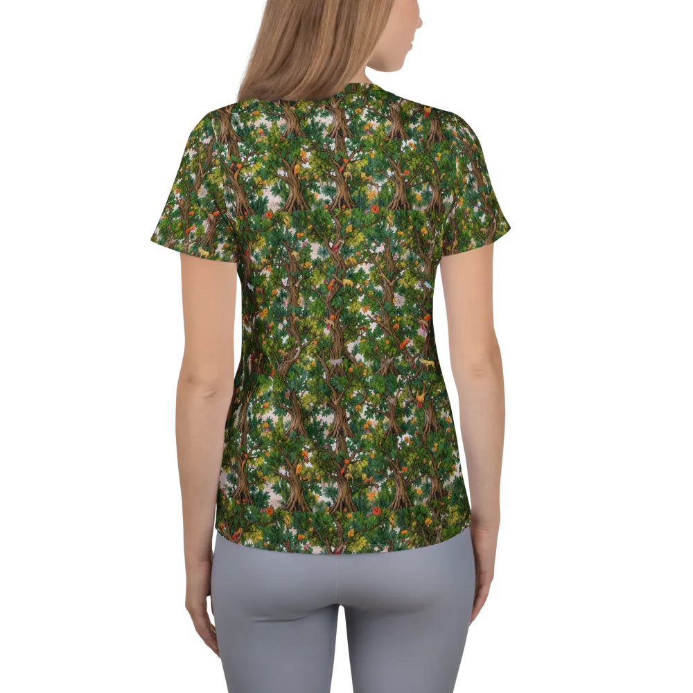 Jungle Canopy on Women's Athletic T-Shirt — Back