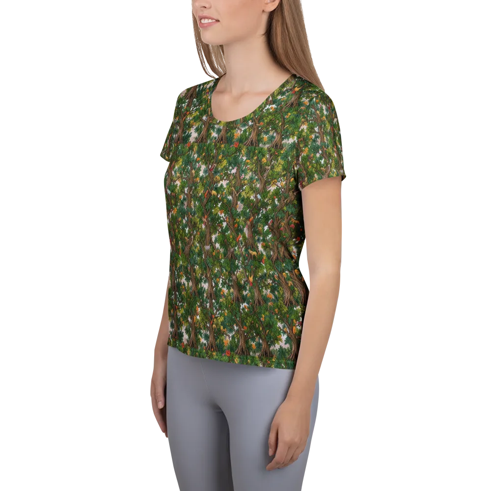 Jungle Canopy on Women's Athletic T-Shirt — Left